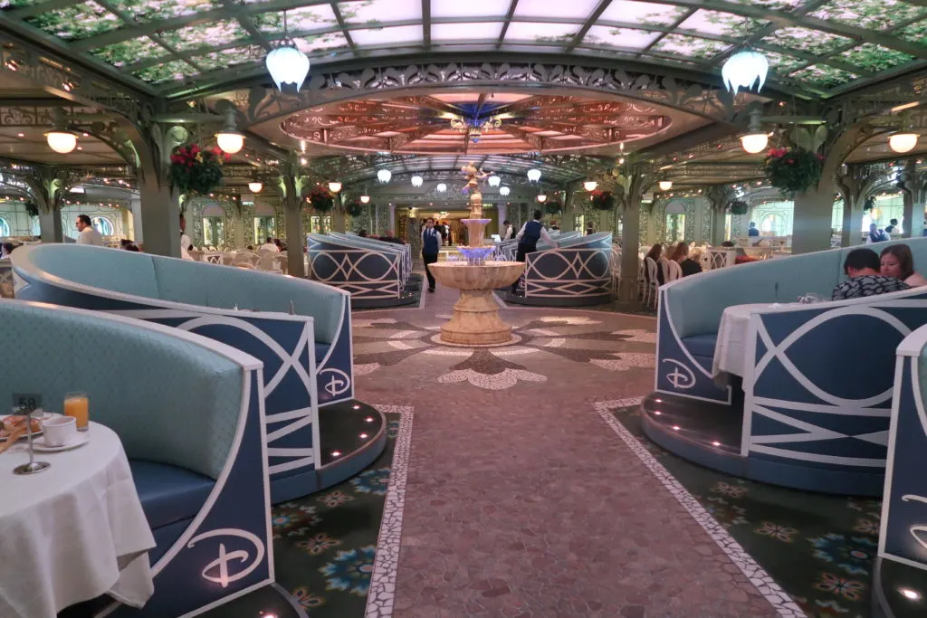 The Enchanted Garden restaurant on the Disney Fantasy