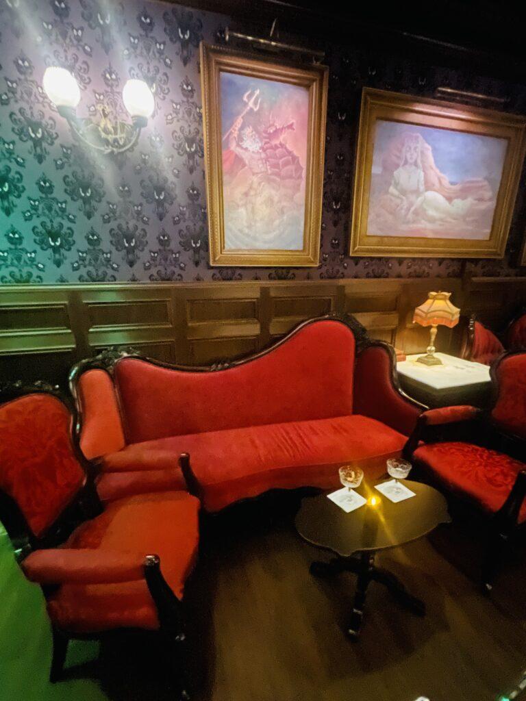 The Haunted Mansion Parlor on the Disney Treasure